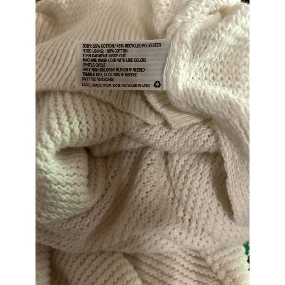 All In Motion Sweater Womens XXL Ivory Pullover Soft Knit Long Sleeve Hooded - Picture 6 of 8